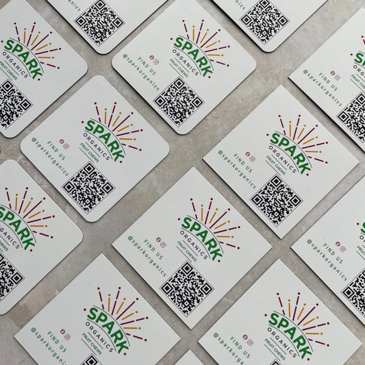 Square business magnets custom printed with company branding, perfect as promotional fridge magnets for long-lasting advertising impact.