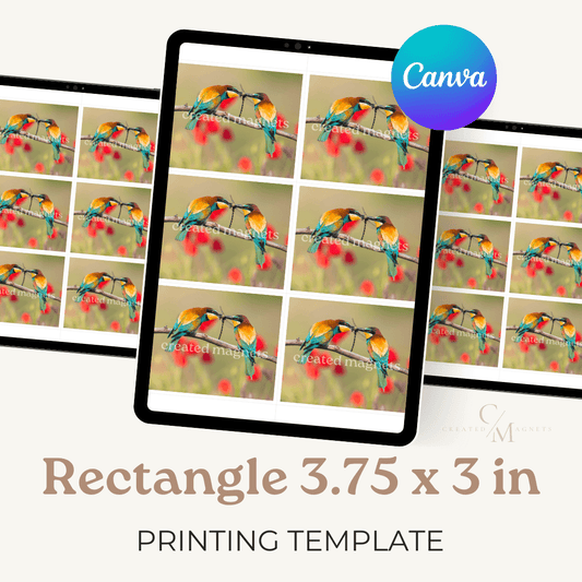 Rectangle 3.75x3 Canva Print Template - Created Magnets