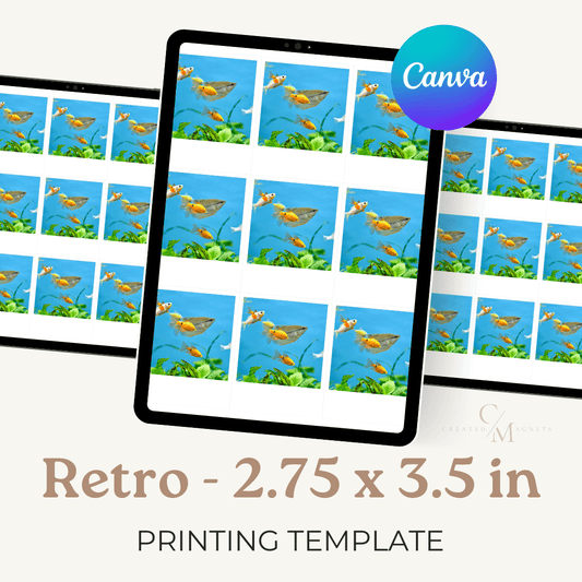 Retro 2.75x3.5 Canva Print Template - Created Magnets